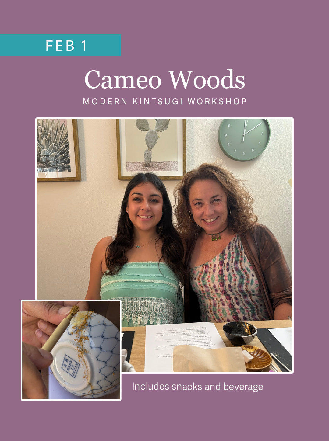 Modern Kintsugi Workshop | 3-Hour Experience | Cameo Woods | 2-1-26