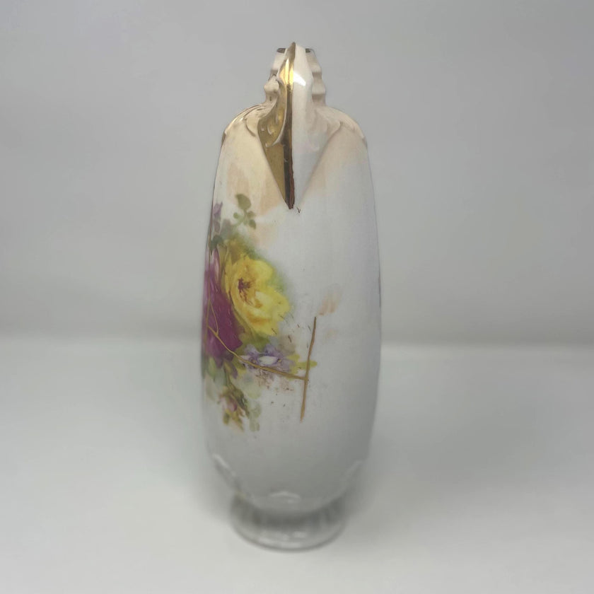 Kintsugi Vase – Antique Victoria Czechoslovakia Porcelain with 23k Gold Repair
