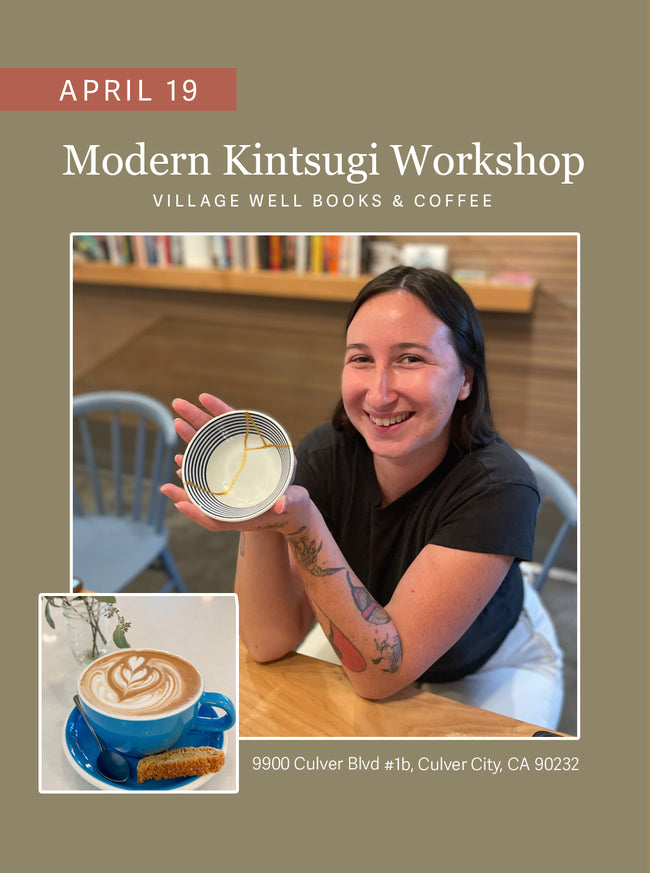 Modern Kintsugi Workshop | 3-Hour Experience | Village Well Books & Coffee | 4-19-26