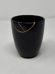Rise & Shine – Vintage Kintsugi Mug in Black A One-of-a-kind | Repaired with Urushi Lacquer | 23k Gold Finish | Food Safe