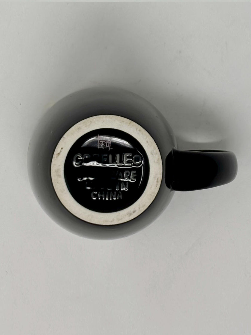 Rise & Shine – Vintage Kintsugi Mug in Black A One-of-a-kind | Repaired with Urushi Lacquer | 23k Gold Finish | Food Safe