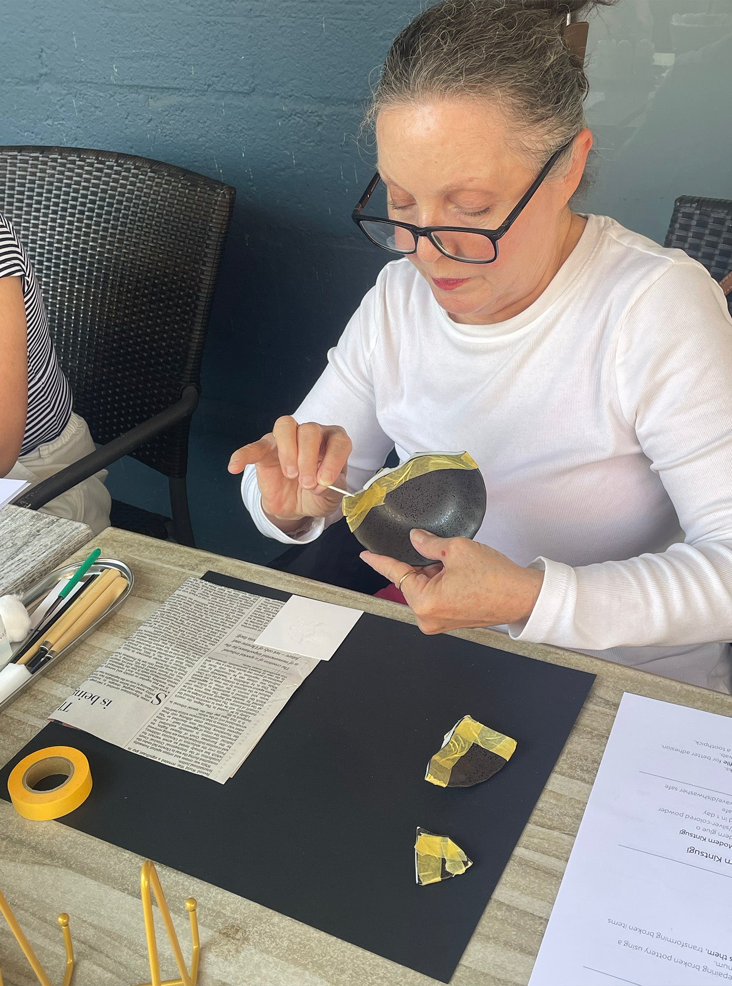Modern Kintsugi Workshop | Lunch Included | 3-Hour Experience (Sunny Blue) | 9-27-25