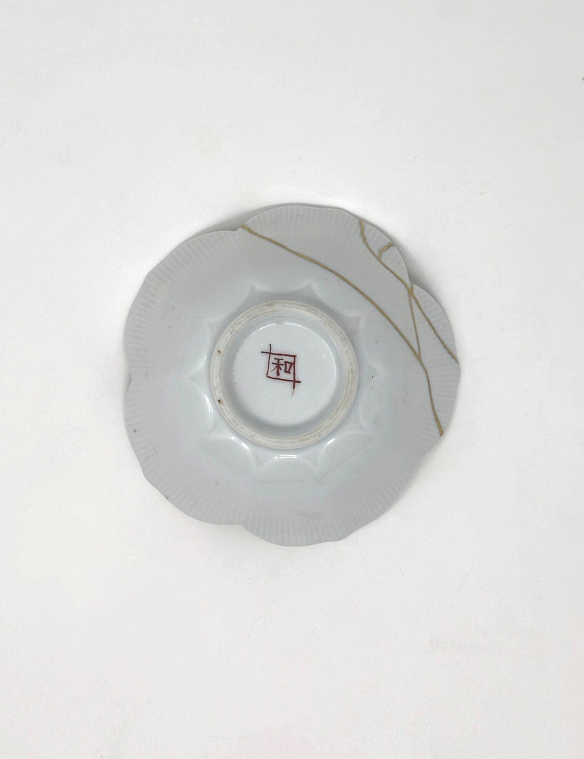 Lotus Bowl – Japanese Ceramic with 23K Gold Repair