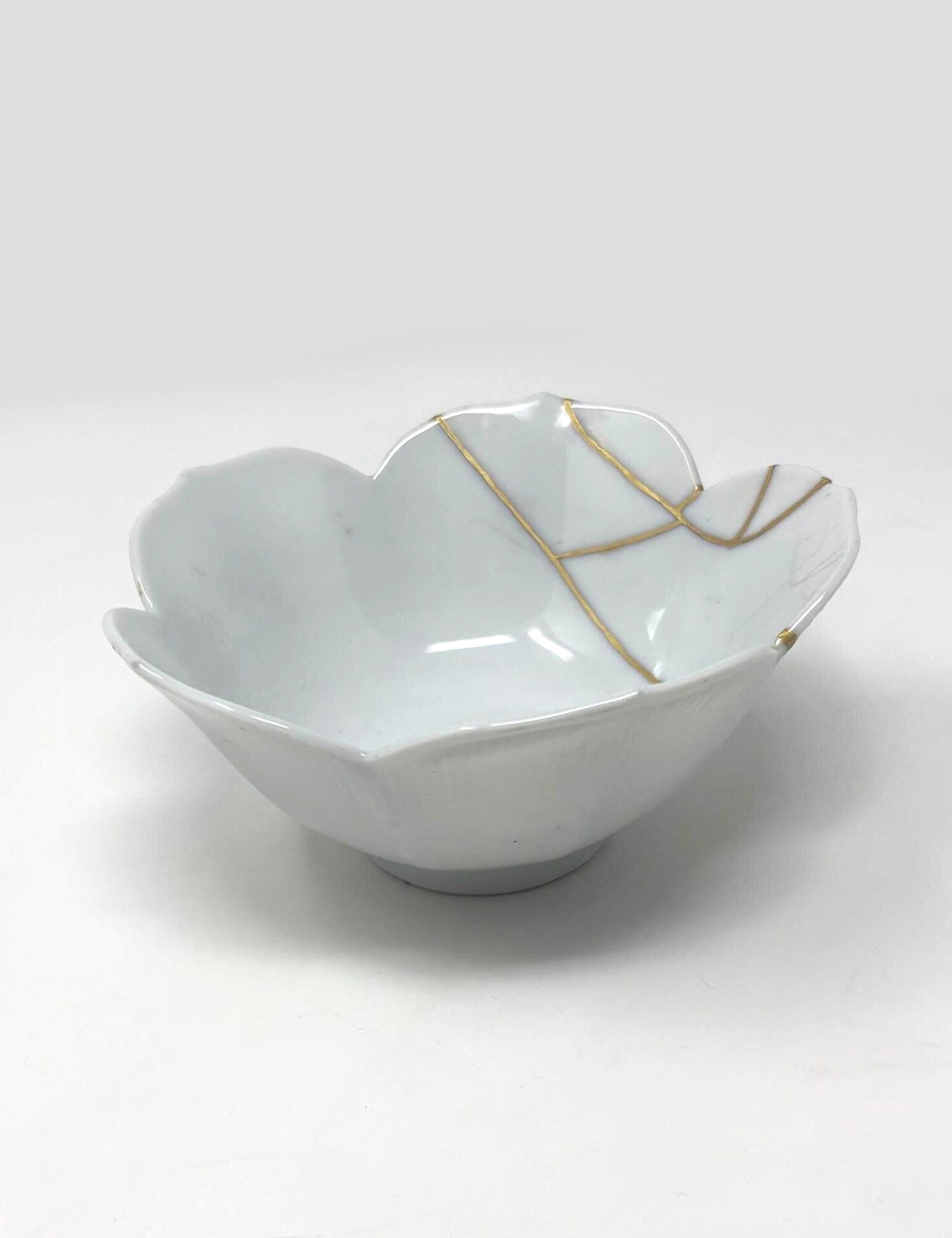 Lotus Bowl – Japanese Ceramic with 23K Gold Repair