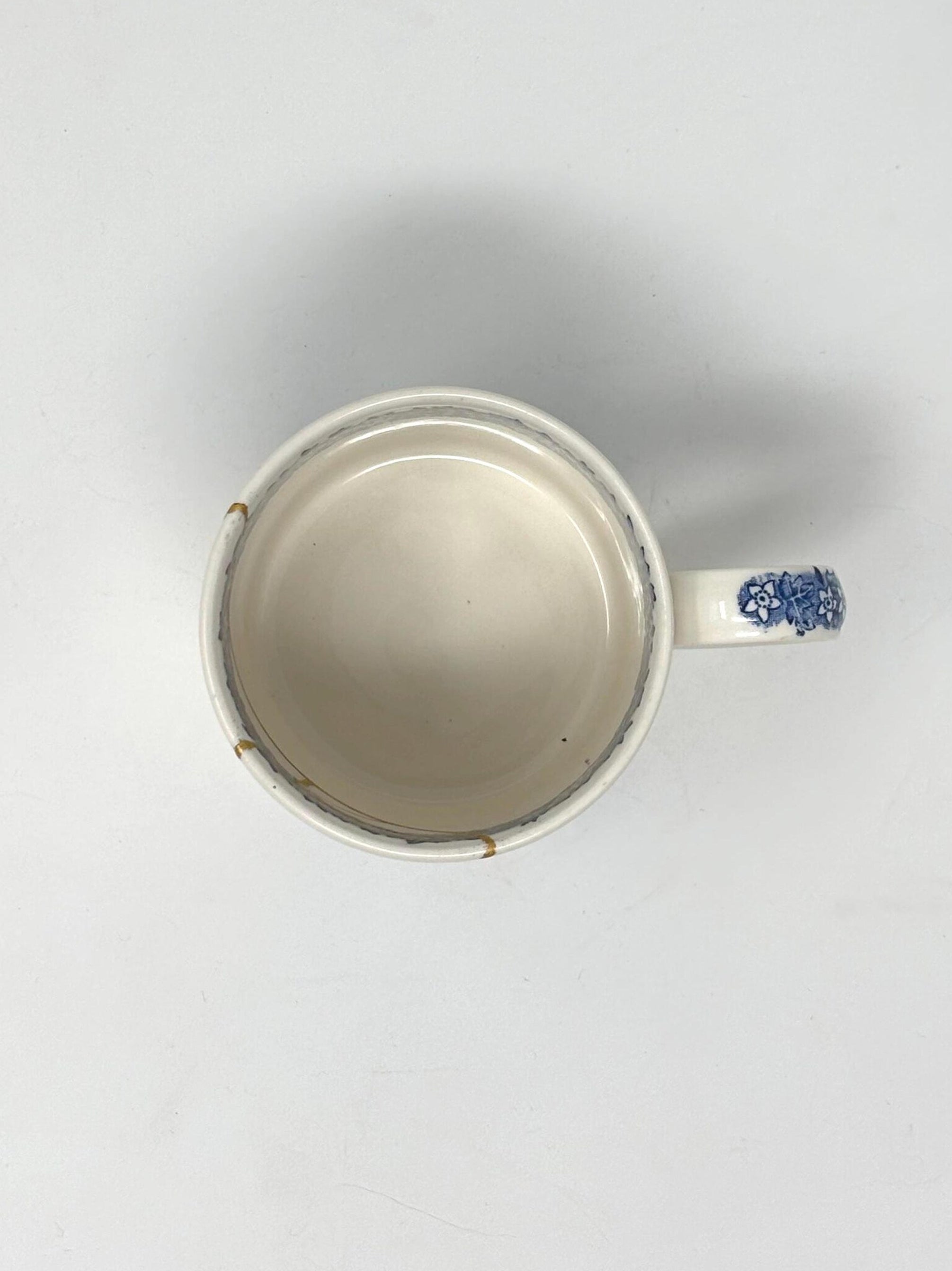 Rise + Shine Collection — Authentic Kintsugi Mug Vintage Wedgwood Blue A | Made in England | 23k Gold Finish