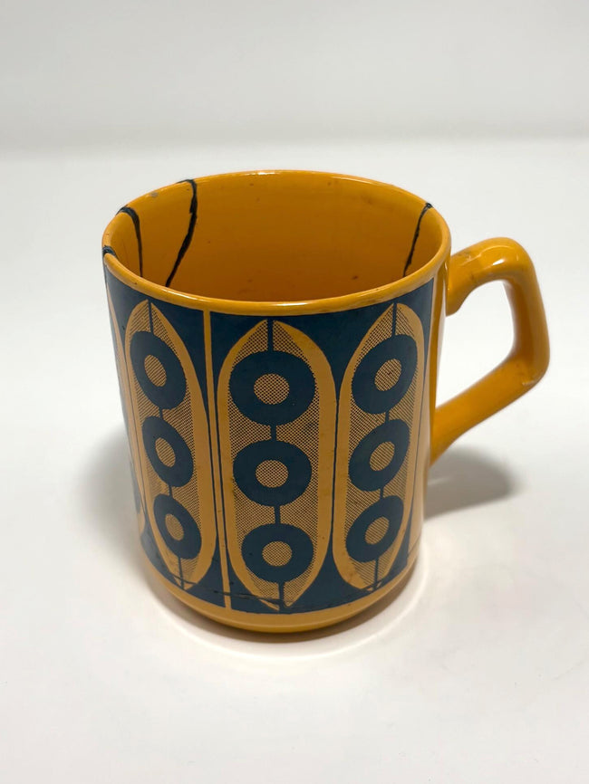 Rise + Shine Collection – Vintage Longton England Small Mug Real Kintsugi Cup (lacquer finish, no glue, food safe, urushi, gift, Japanese restoration)
