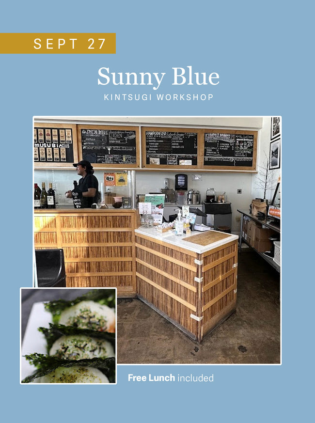 Modern Kintsugi Workshop | Lunch Included | 3-Hour Experience (Sunny Blue)