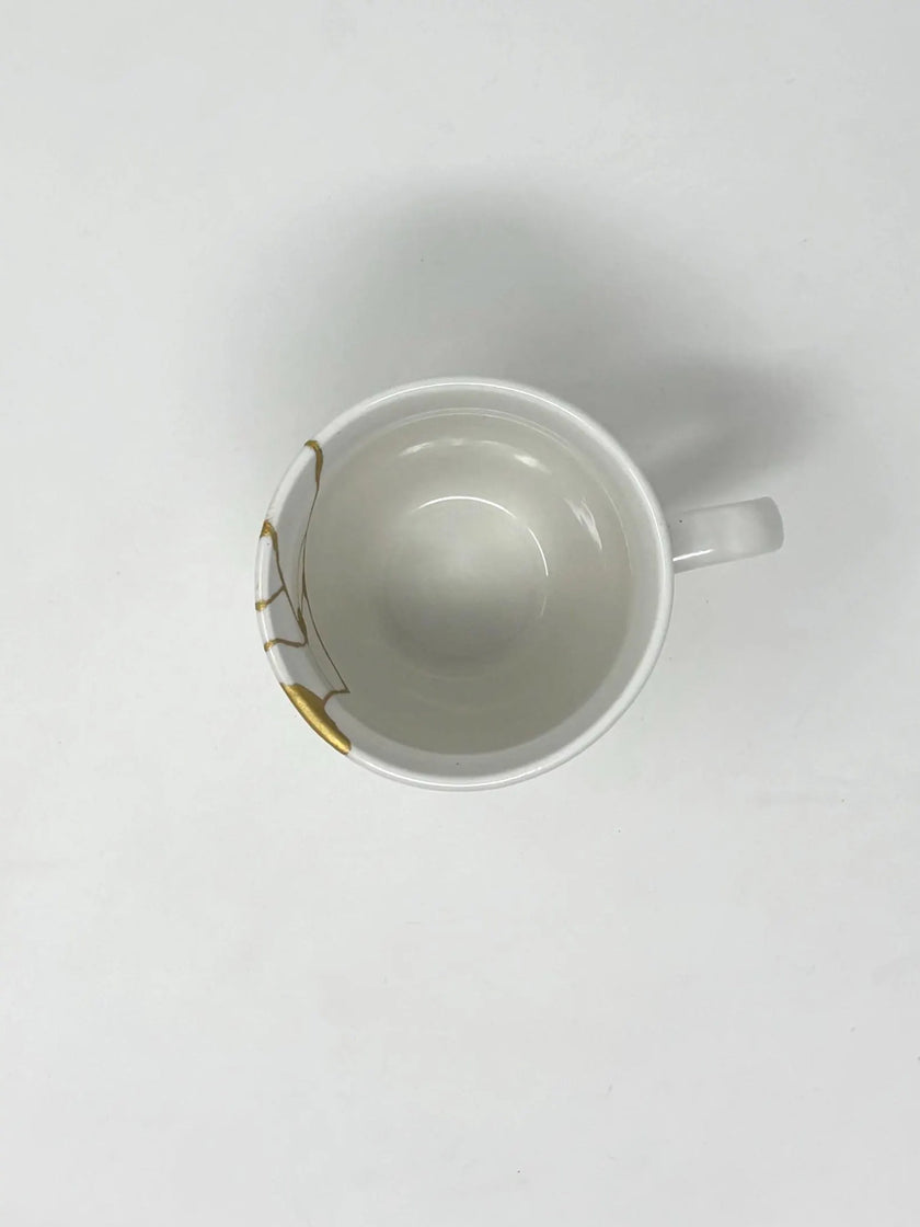 Rise + Shine Collection — Authentic Kintsugi Mug | Vintage Thomson Pottery Mug B | Made in USA | 23k Gold Finish